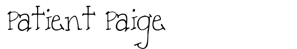 Patient Paige font preview